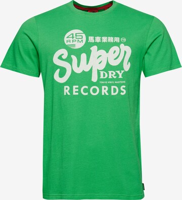 T-Shirt Superdry en vert : devant