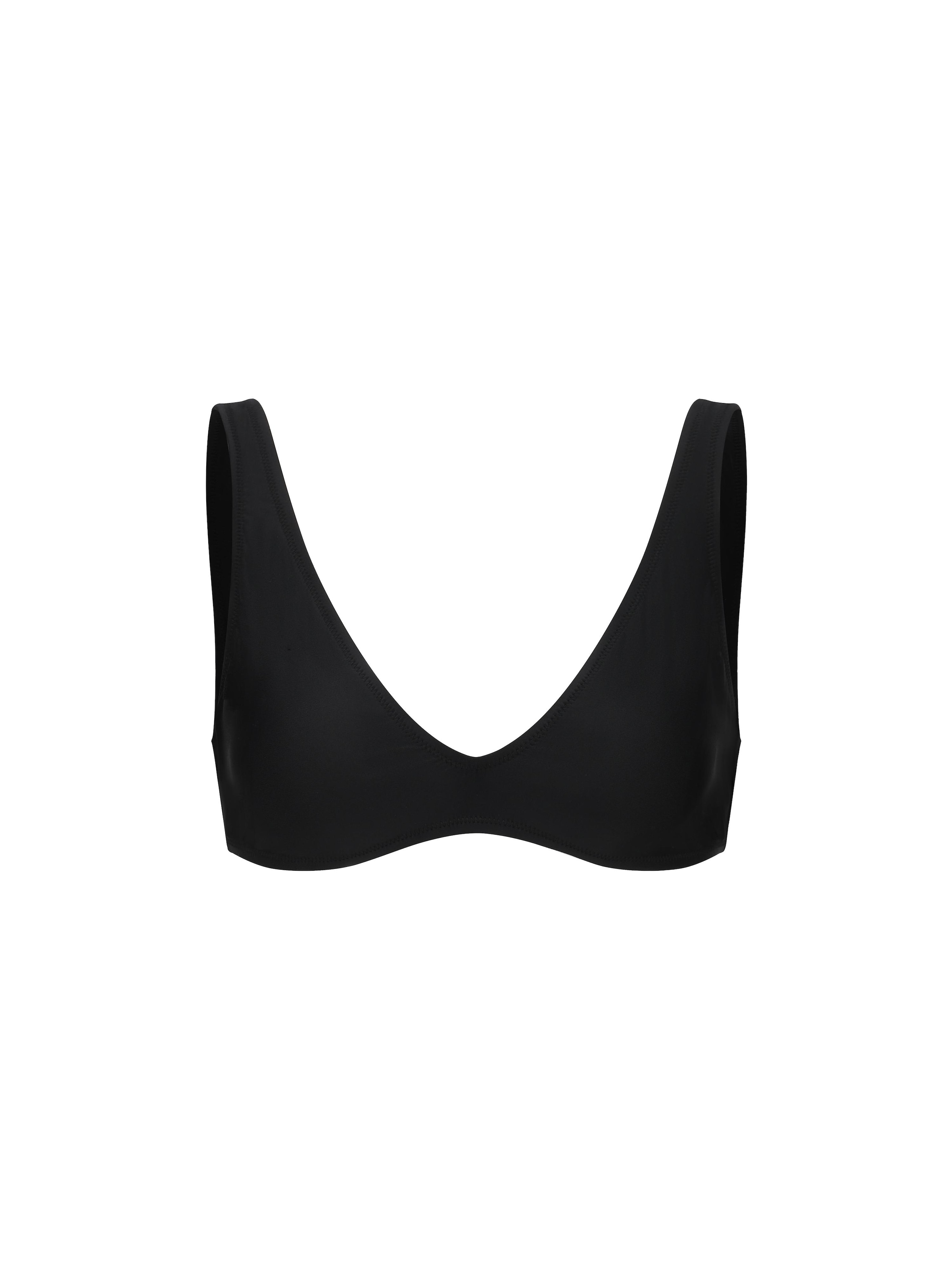 cfab (formerly creamy fabrics) Bralette Bikini Top 'Bikini Top' in Black: front
