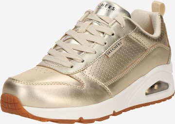 SKECHERS Platform trainers 'Uno' in Gold: front