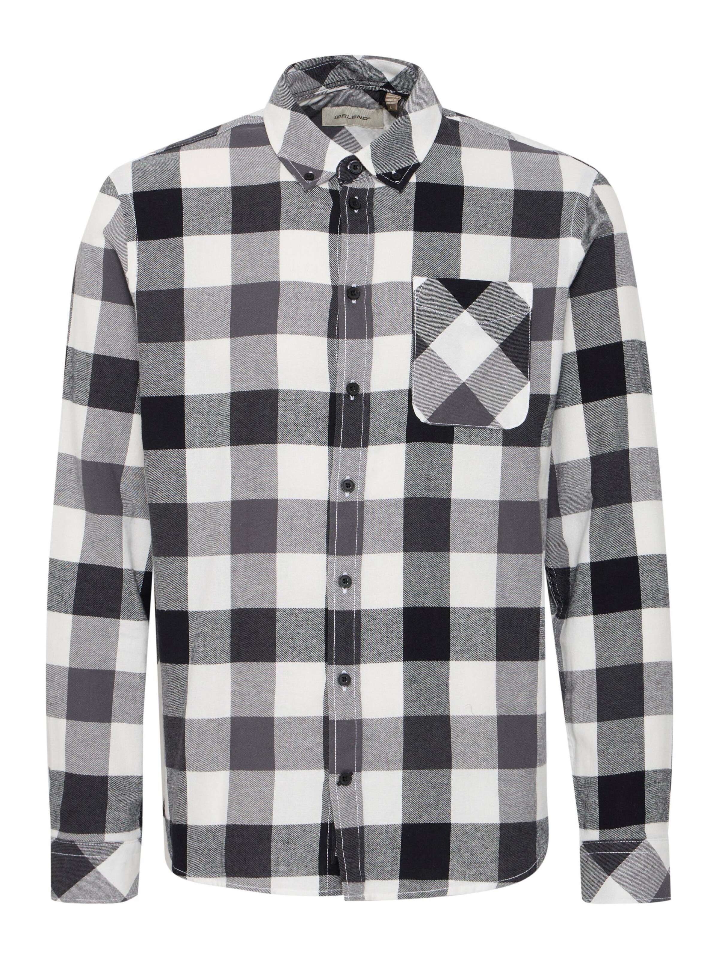 BLEND Regular Fit Hemd in Schwarz: Vorderseite