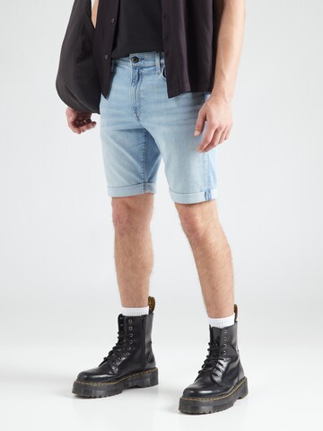 G-STAR Slimfit Shorts '3301' in Blau: Vorderseite