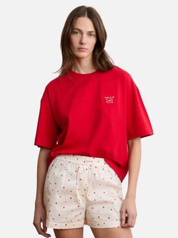 Camicia da notte 'Lettera' di ETAM in rosso: frontale
