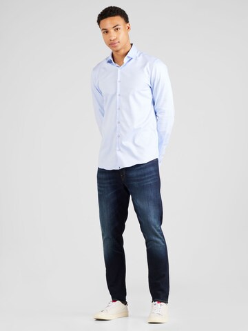 Calvin Klein Úzky strih Biznis košeľa - Modrá