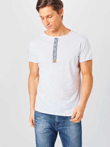 Key Largo - Camiseta 'MT ARENA button' en blanco