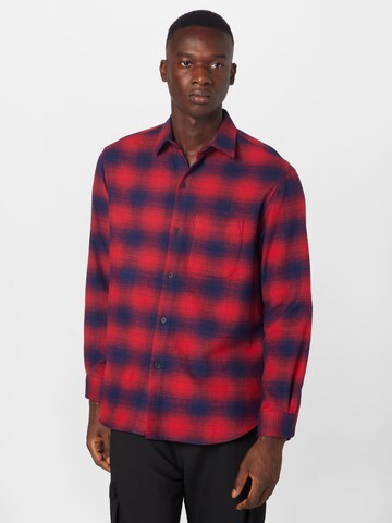 Wax London Regular fit Button Up Shirt in Red: front
