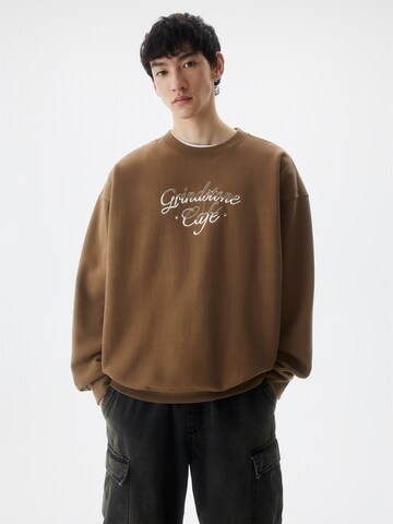 Pull&Bear Sweatshirt i brun