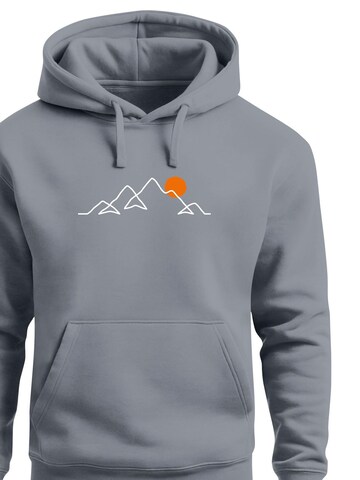 Neverless Sweatshirt 'Berg Linie' in Grey