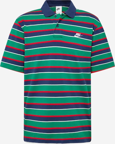 Tricou 'CLUB' Nike Sportswear pe bleumarin / verde smarald / roșu / alb, Vizualizare produs