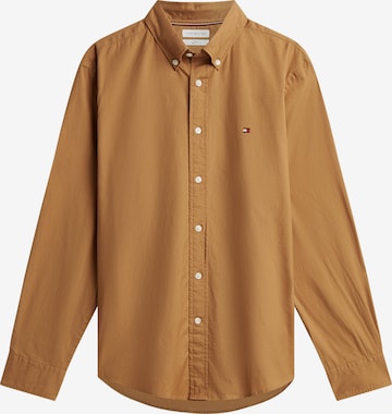 TOMMY HILFIGER Button Up Shirt 'FLEX' in Brown: front