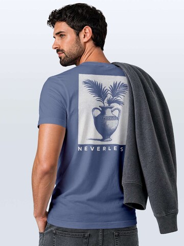 Neverless Shirt 'Greek Vase Palms' in Blue