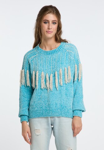 Pull-over IZIA en bleu : devant