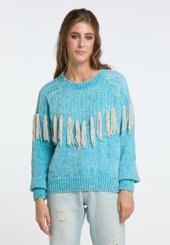 Pull-over IZIA en bleu : devant