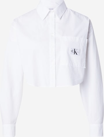 Calvin Klein Jeans Μπλούζα σε λευκό: μπροστά