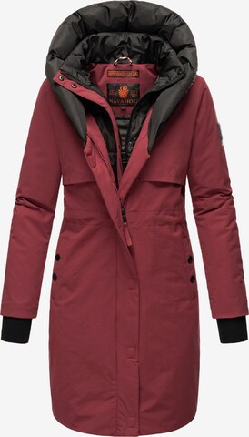 NAVAHOO Toiminnallinen pitkä takki 'Snowelf' värissä punainen