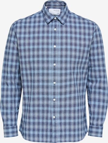 SELECTED HOMME Regular fit Button Up Shirt 'Regadi' in Blue: front