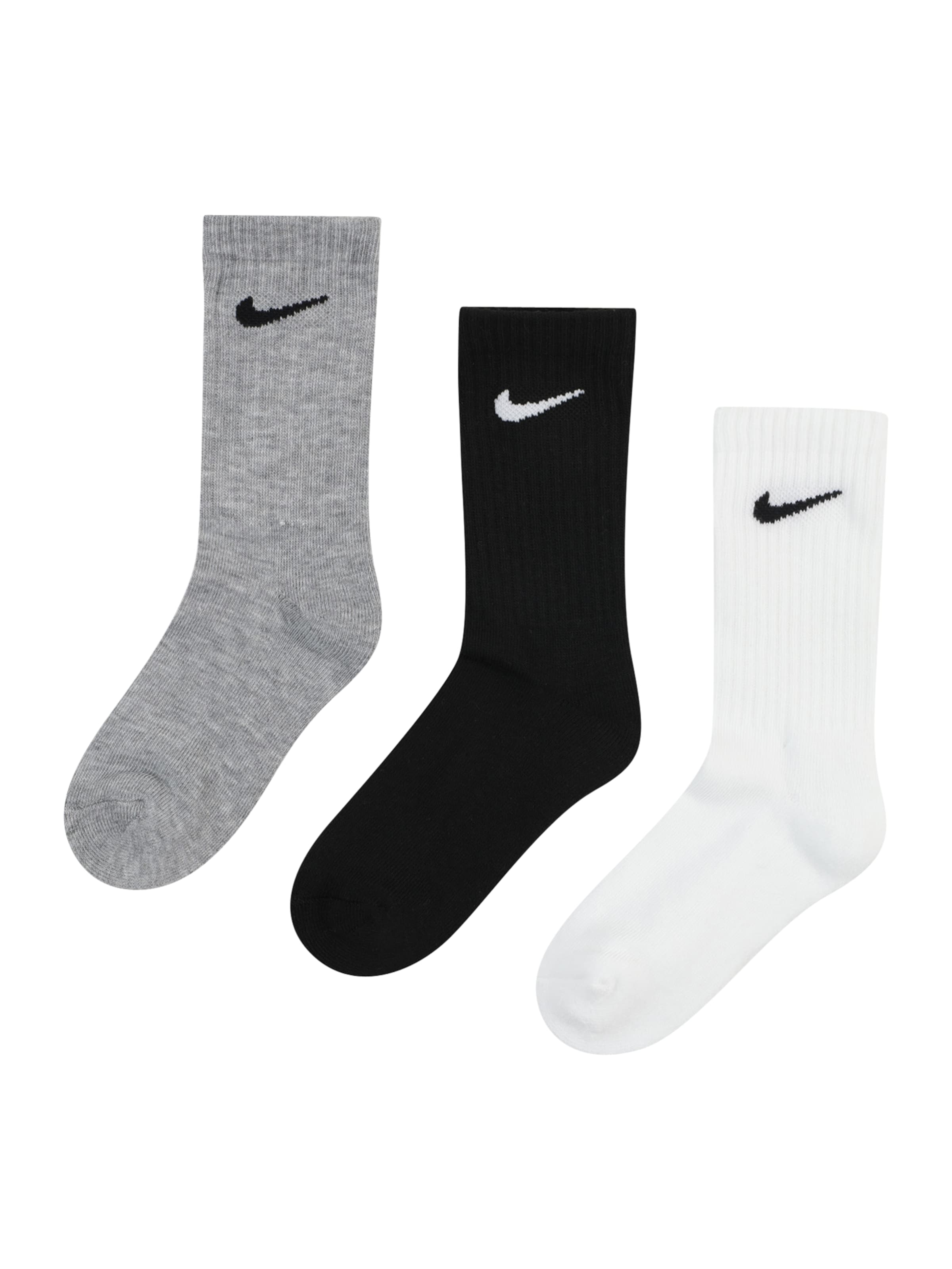 NIKE Спортни чорапи 'Crew' в сиво: отпред