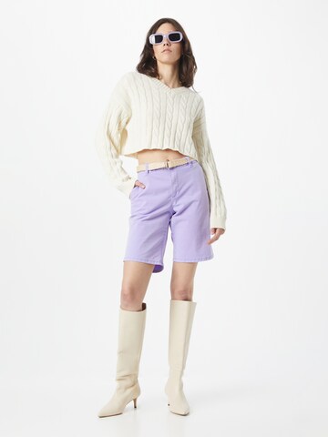 ESPRIT Normální Chino kalhoty – fialová