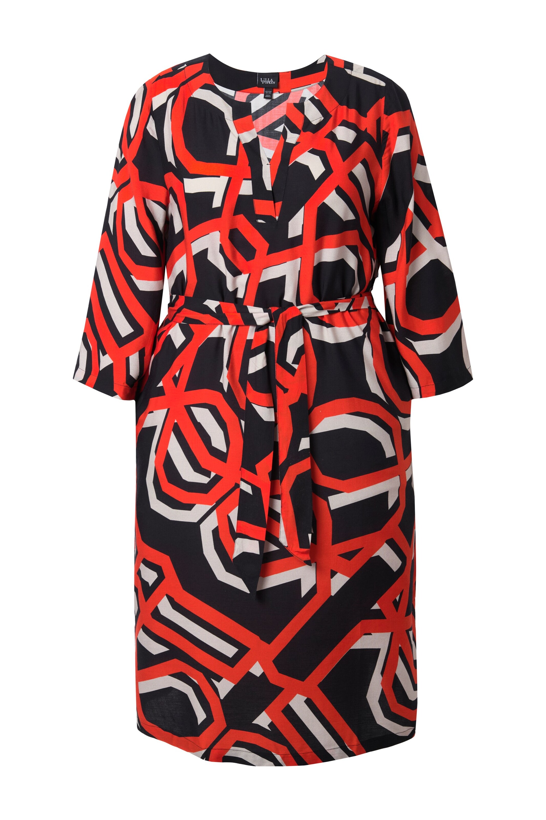 Ulla Popken Jurk in Rood: voorkant