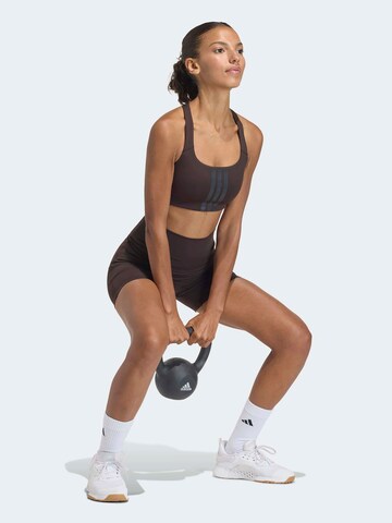 brūns ADIDAS PERFORMANCE Šaurs Sporta bikses 'All Me': no priekšpuses