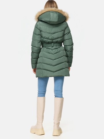 Threadbare Winter coat 'Roo' in Green
