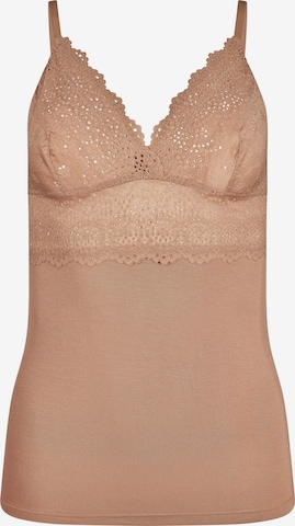 Chemise de nuit Skiny en beige : devant