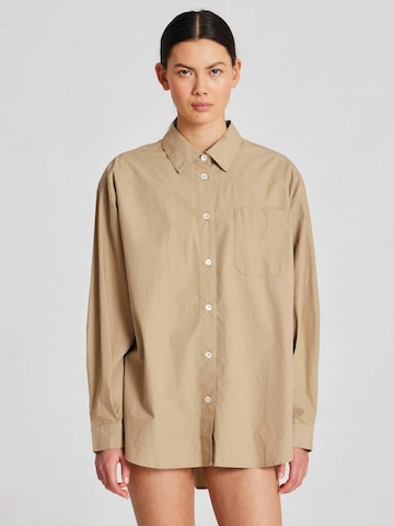 Gai+Lisva Shirt ' Astrid ' in Beige: voorkant