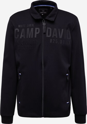 CAMP DAVID Sweatjacka i svart: framsida