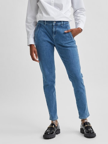 Slimfit Jeans 'SLFTUNJA' di SELECTED FEMME in blu: frontale