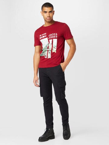 JACK & JONES T-Shirt in Rot