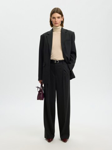 Wide Leg Pantalon à pince 'SLWMARA' SELECTED en noir