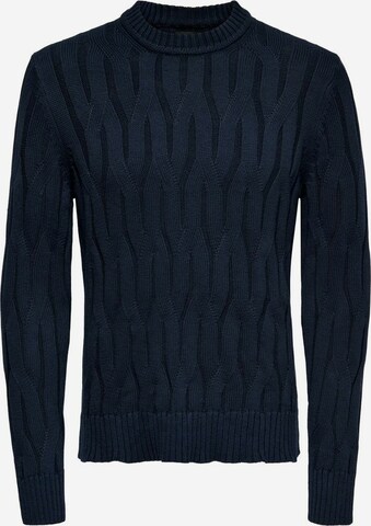 Pull-over Only & Sons en bleu