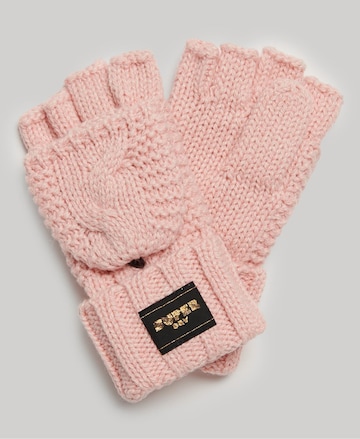 Superdry Full Finger Gloves in Pink