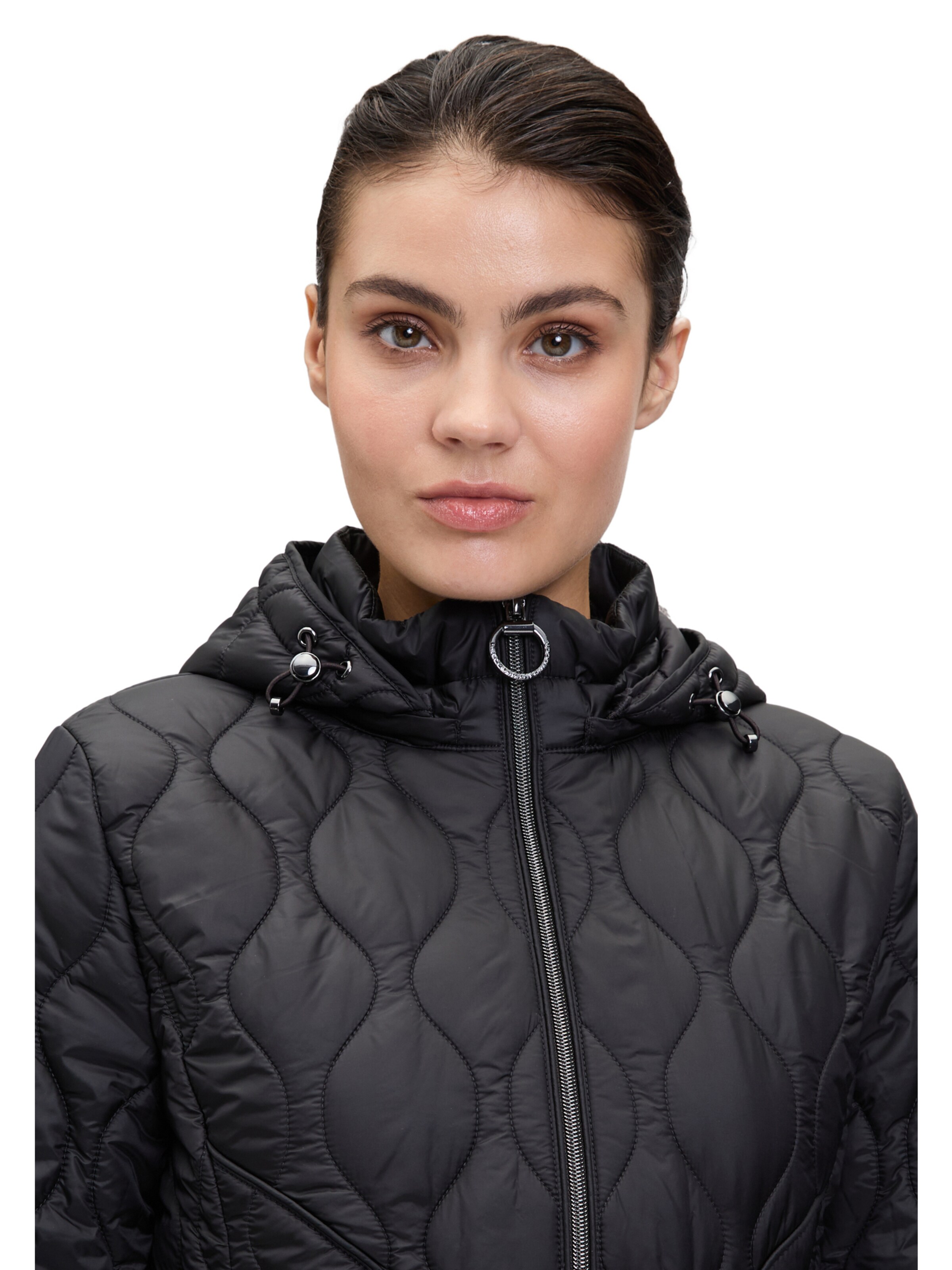 Betty Barclay Outdoorjacke mit abnehmbarer Kapuze in Schwarz