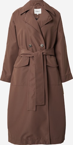 ONLY Between-Seasons Coat 'HAILEY' in Brown: front