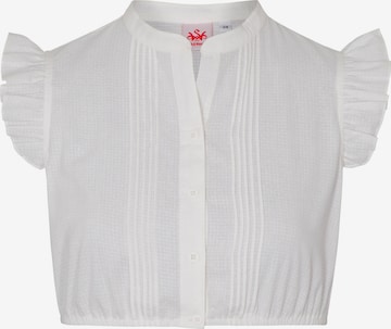 SPIETH & WENSKY Klederdracht blouse 'Gablingen' in Wit: voorkant