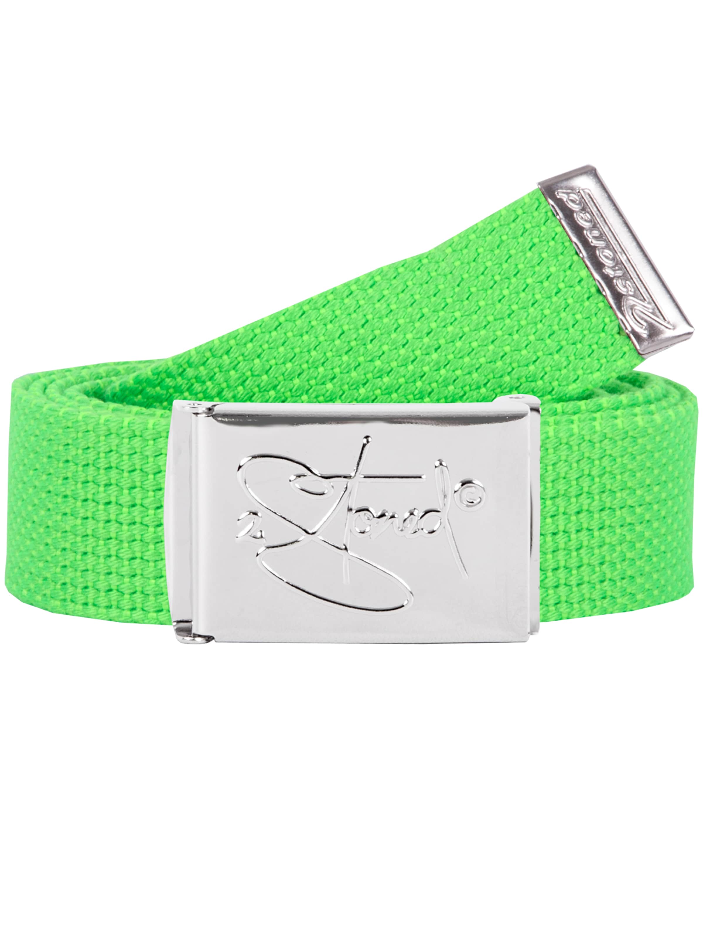 2Stoned Belt 'Small Chrom' in Green: front