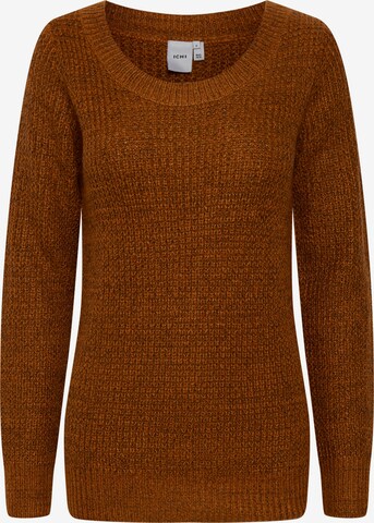 ICHI Strickpullover 'IHODANSA LS' in Braun: predná strana