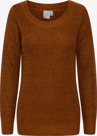 ICHI Sweater 'IHODANSA LS' in Brown: front