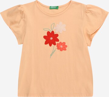 T-Shirt UNITED COLORS OF BENETTON en orange : devant