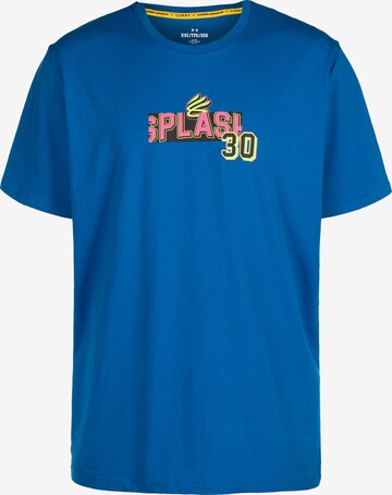 UNDER ARMOUR Performance Shirt 'Curry Splash Party' in Blue: front