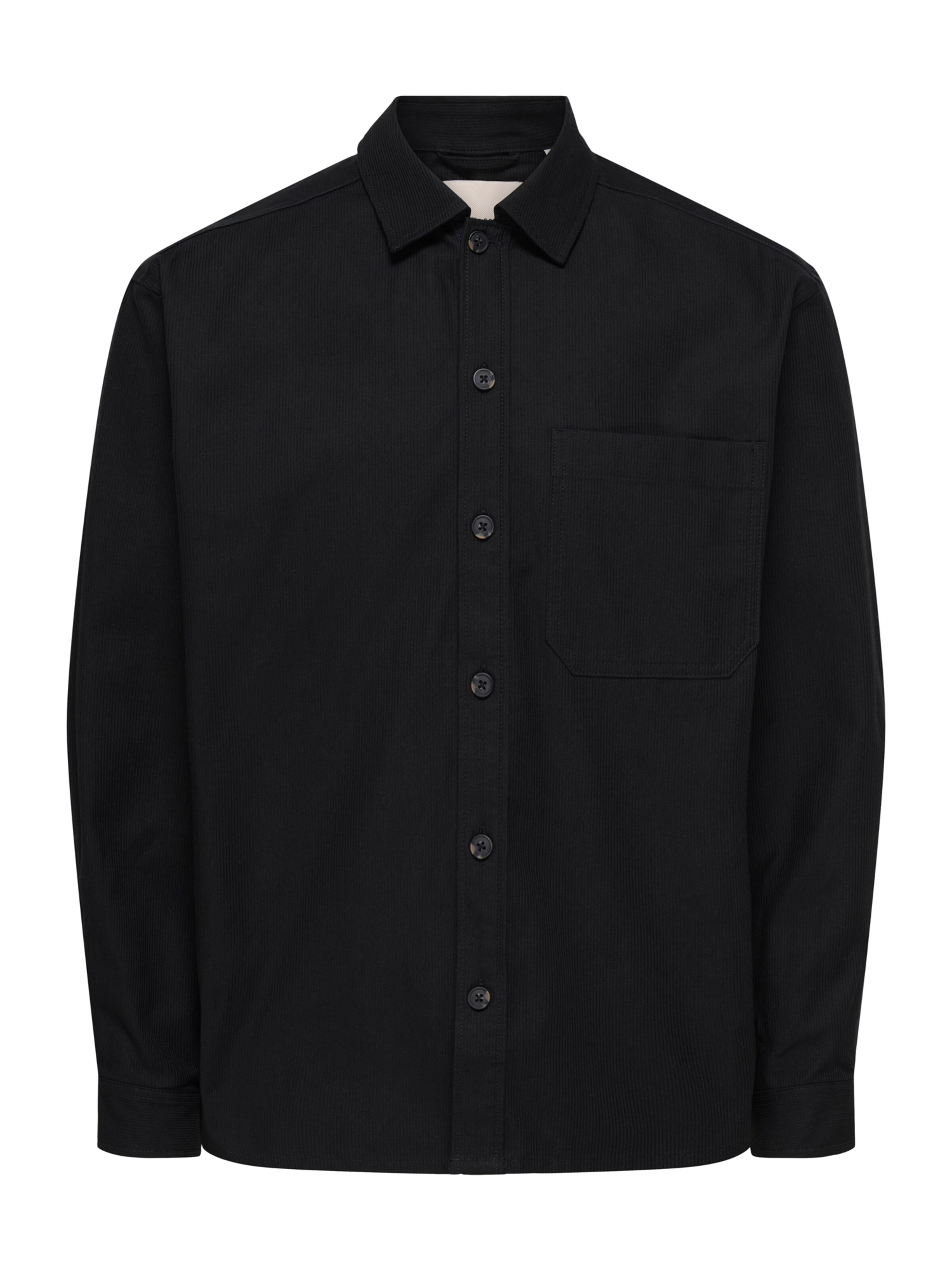 Only & Sons Comfort fit Srajca 'ONSWELLS' | črna barva: sprednja stran