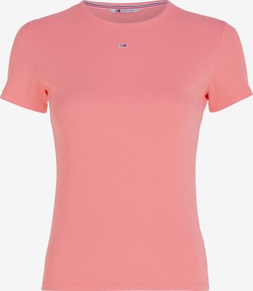 T-shirt Tommy Jeans en rose : devant