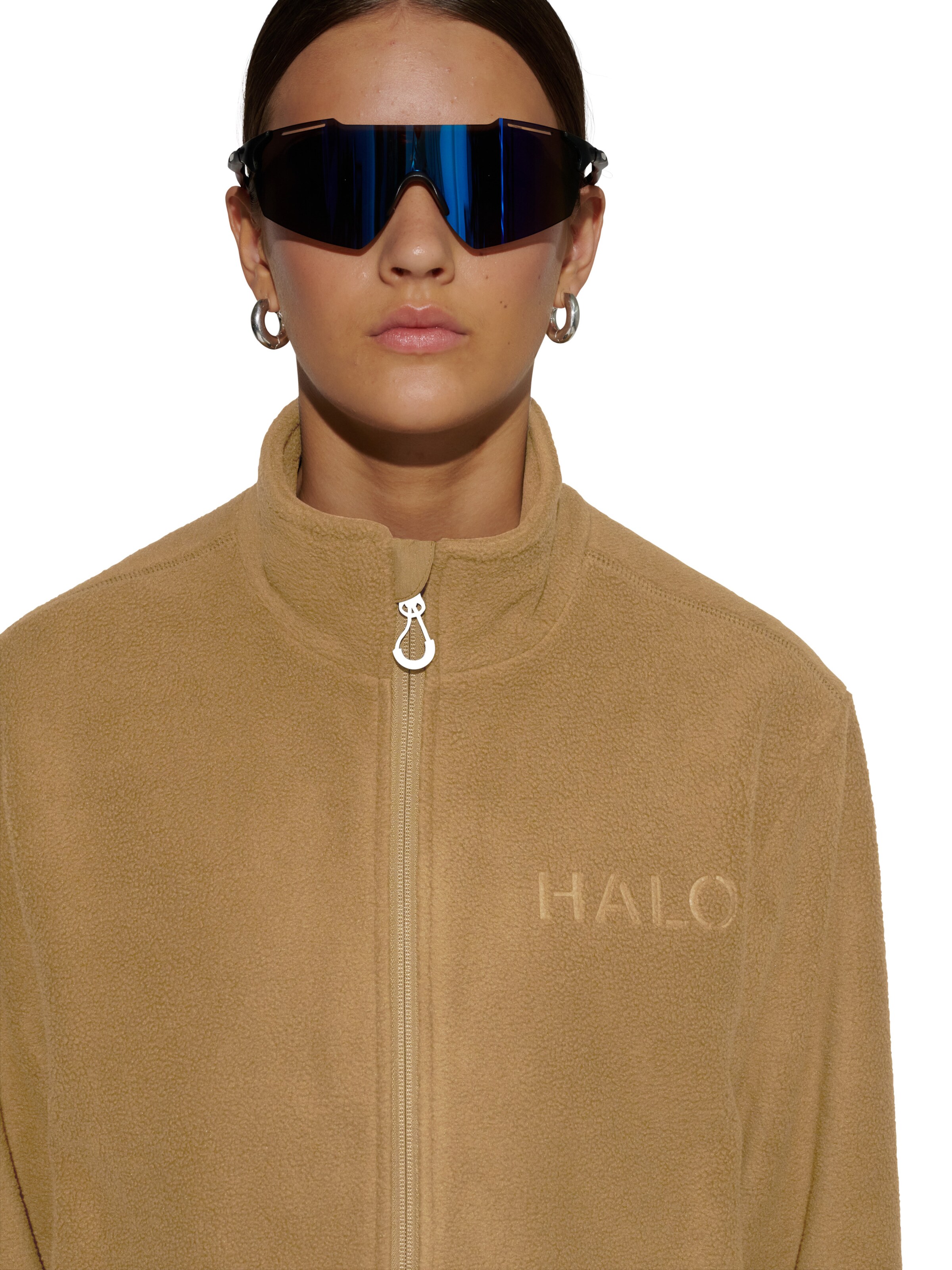 HALO Fleece jas in Bruin