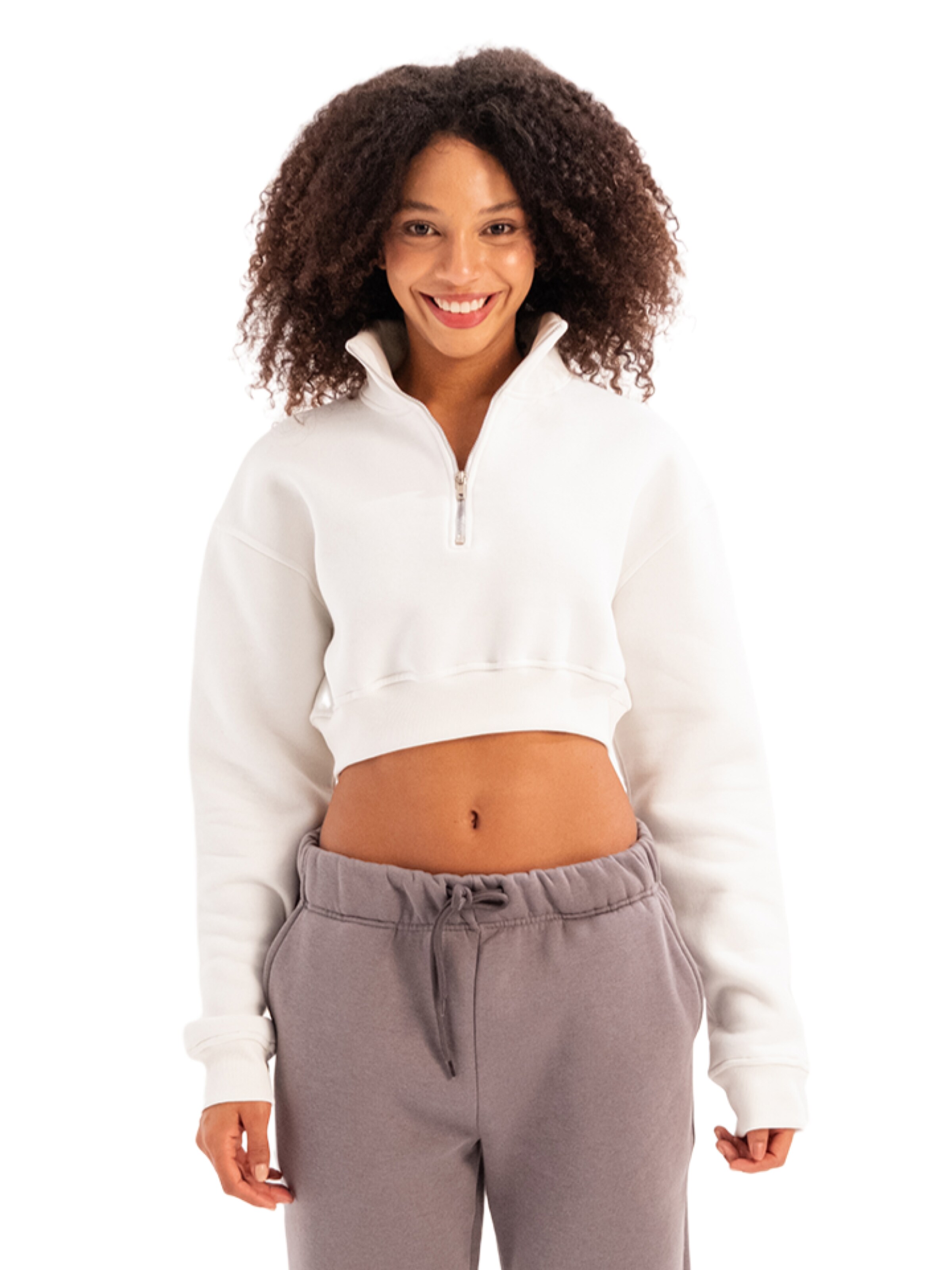 Justever Sweatshirt in Beige: front