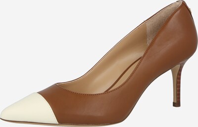 Lauren Ralph Lauren Escarpins 'LANETTE' en crème / marron, Vue avec produit