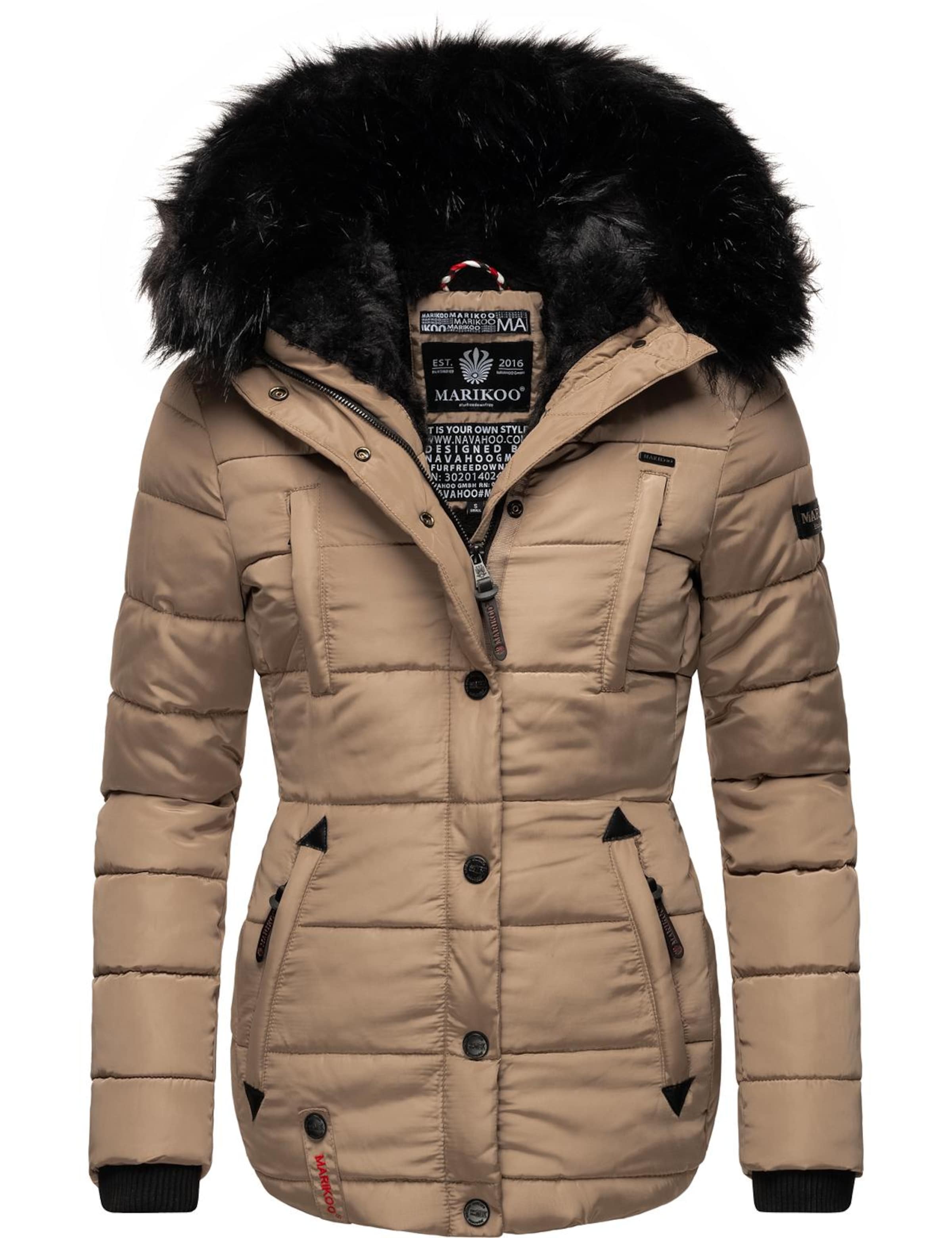 MARIKOO Зимняя куртка 'Lotusblüte' в Коричневый: спереди