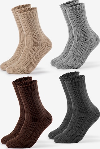 Occulto Socks 'Alpaka Sol' in Beige: front