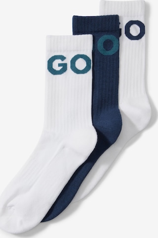 HUGO - Meias 'ICONIC' em azul: frente