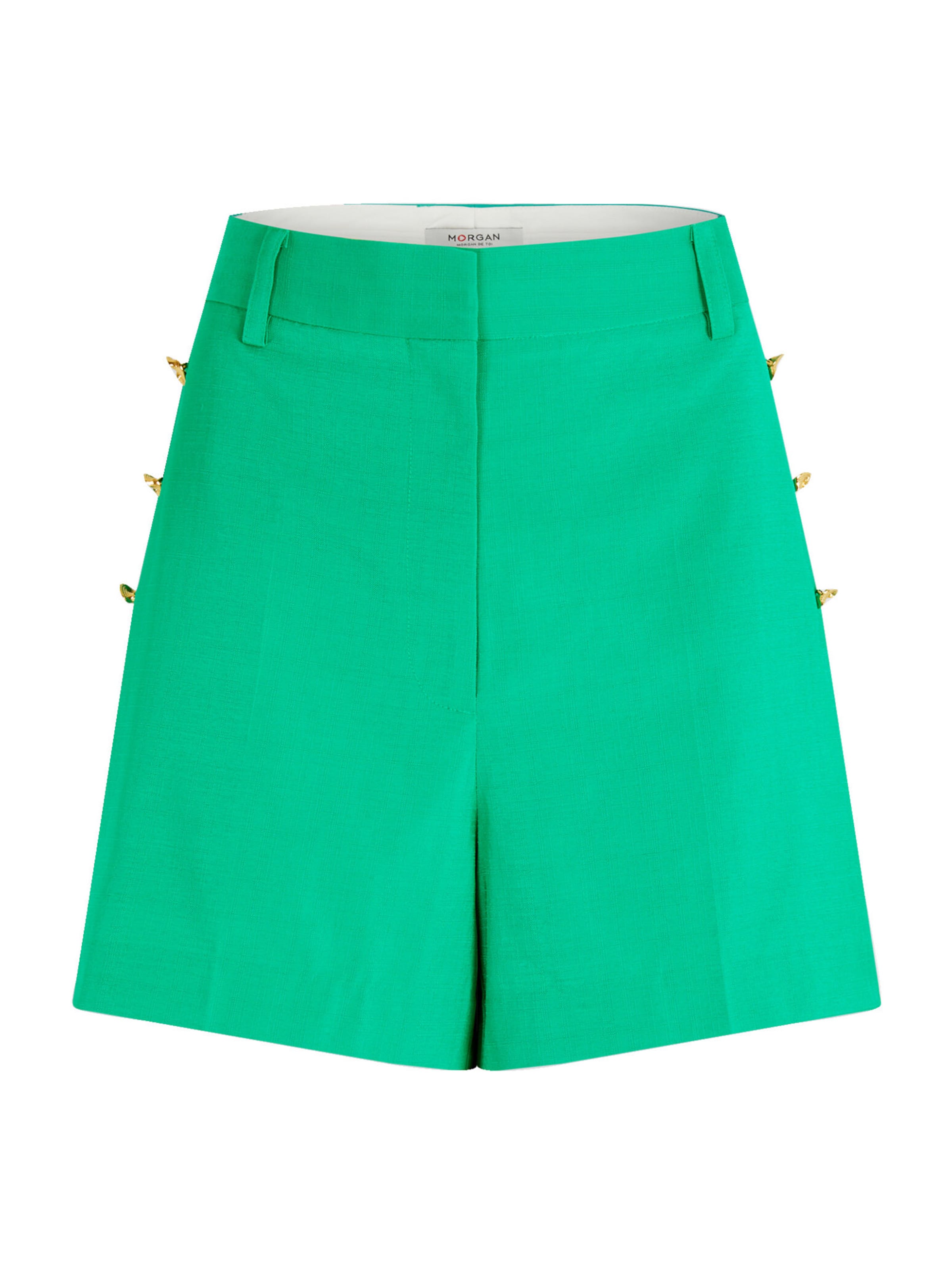 Morgan Regular Панталон с ръб в зелено: отпред