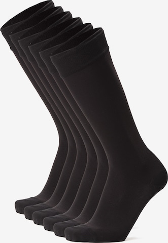 Gambaletto 'Calze Lunghe 6 Paia in cotone Tactel traspiranti' di Ciocca in nero: frontale